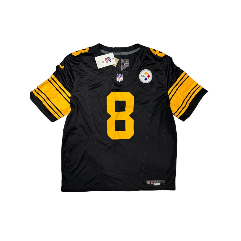 New Nike Kenny Pickett Pittsburgh Steelers #8 NFL Jersey Men's XL Black Yellow